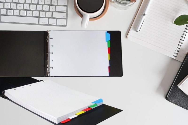 LandscapeBinder-com Landscape Color Blank Tabs, 6 Per Set, for Landscape or Horizontal Binders, for Standard Size Paper - Image 4